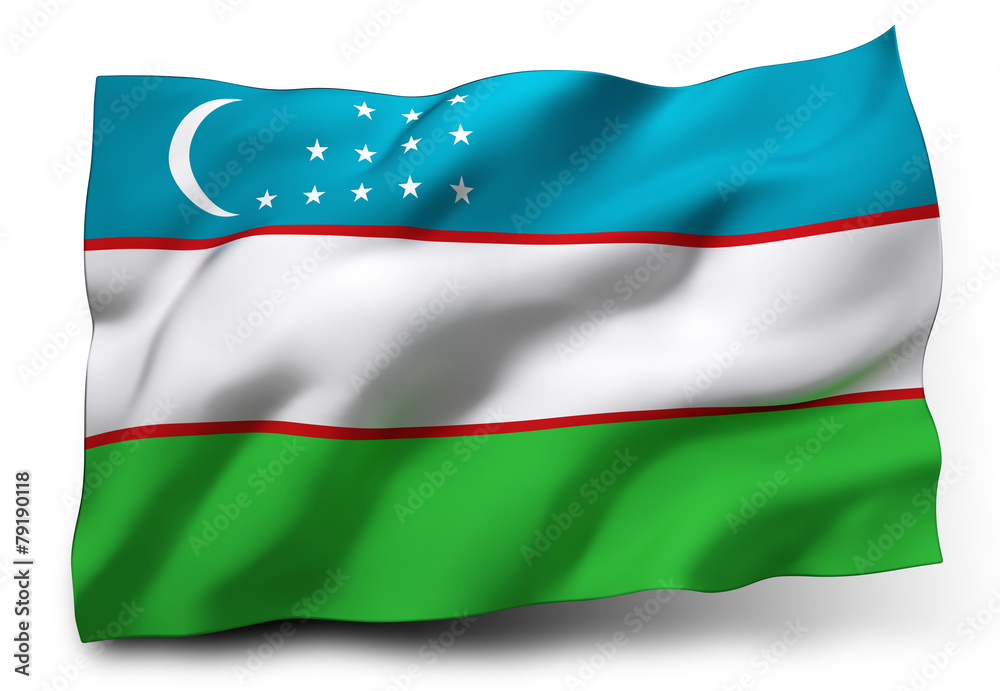 Obraz premium flag of Uzbekistan