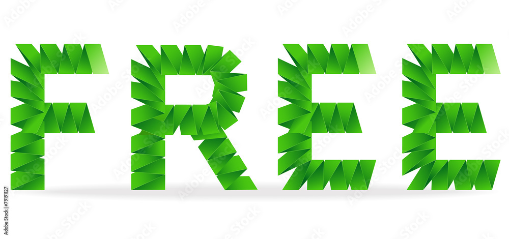Free folded paper sign