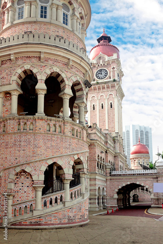 Clock tower of Sultan Abdul Samad. Kuala Lumpur, Malaysia