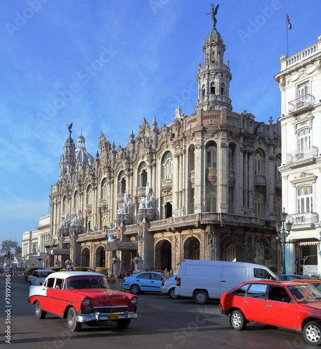 Great Theatre and Heavy Trafic, Old Town, Havana © Rostislav Ageev