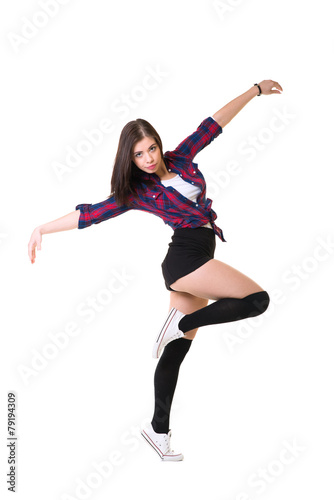  attractive young woman dancing
