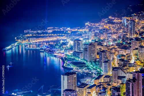 Night view of Monaco from mountain © Elnur