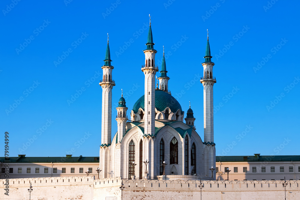 Kul Sharif mosque is largest in Europe. Russia. Kazan.