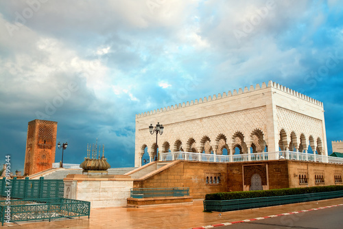 mausoleum of Muhammed and Tour Hassan, Rabat, Morocco