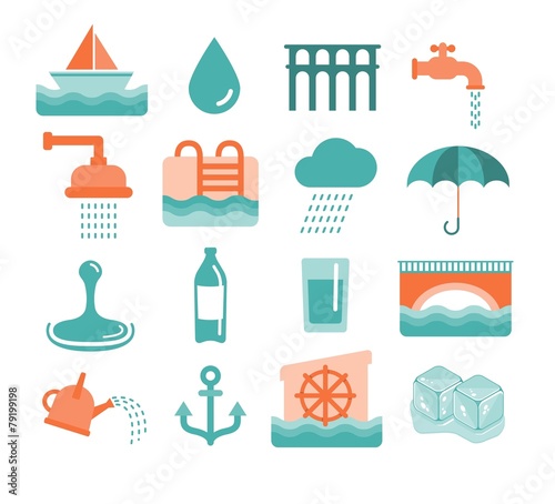 vector water icons
