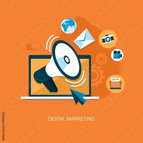 vector digital marketing concept illustration