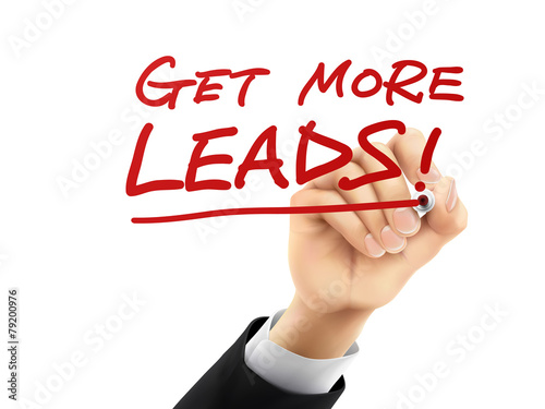 get more leads written by 3d hand