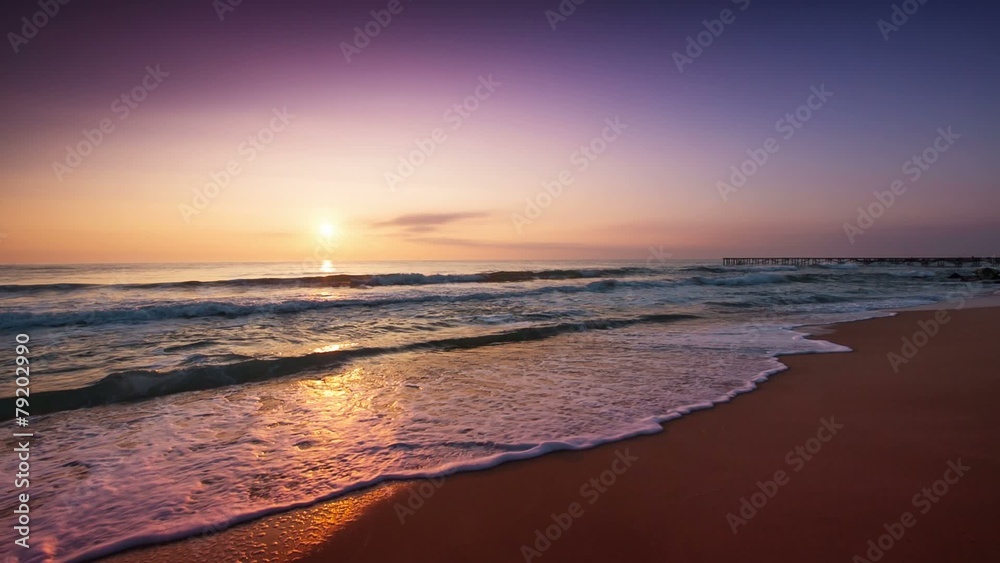 Beautiful cloudscape over the sea, video