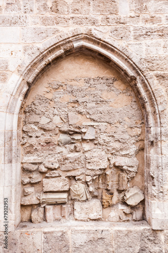 Fassadendetail an Kirche Santa Catalina in Valencia  Spanien