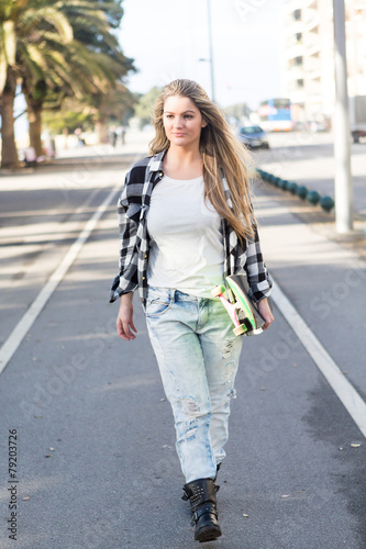 Beautiful Skateboarder