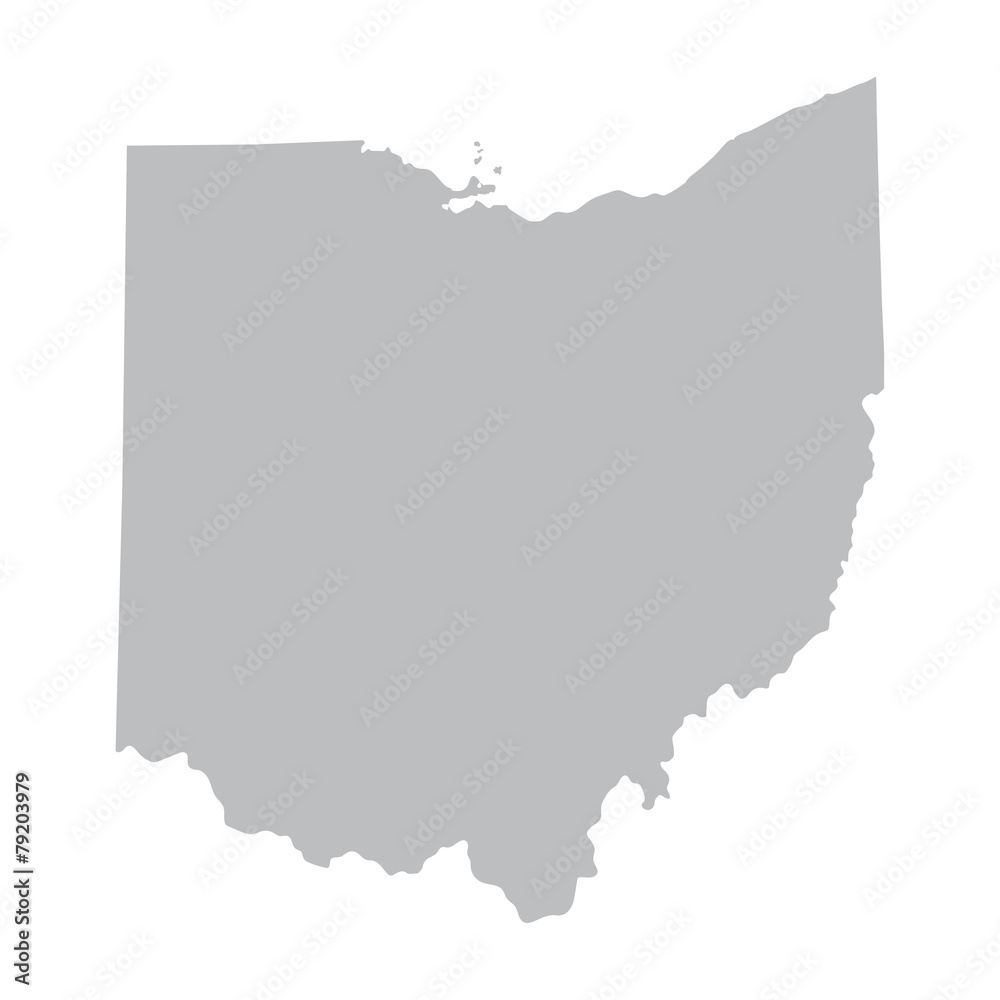 grey map of Ohio grey map of Ohio