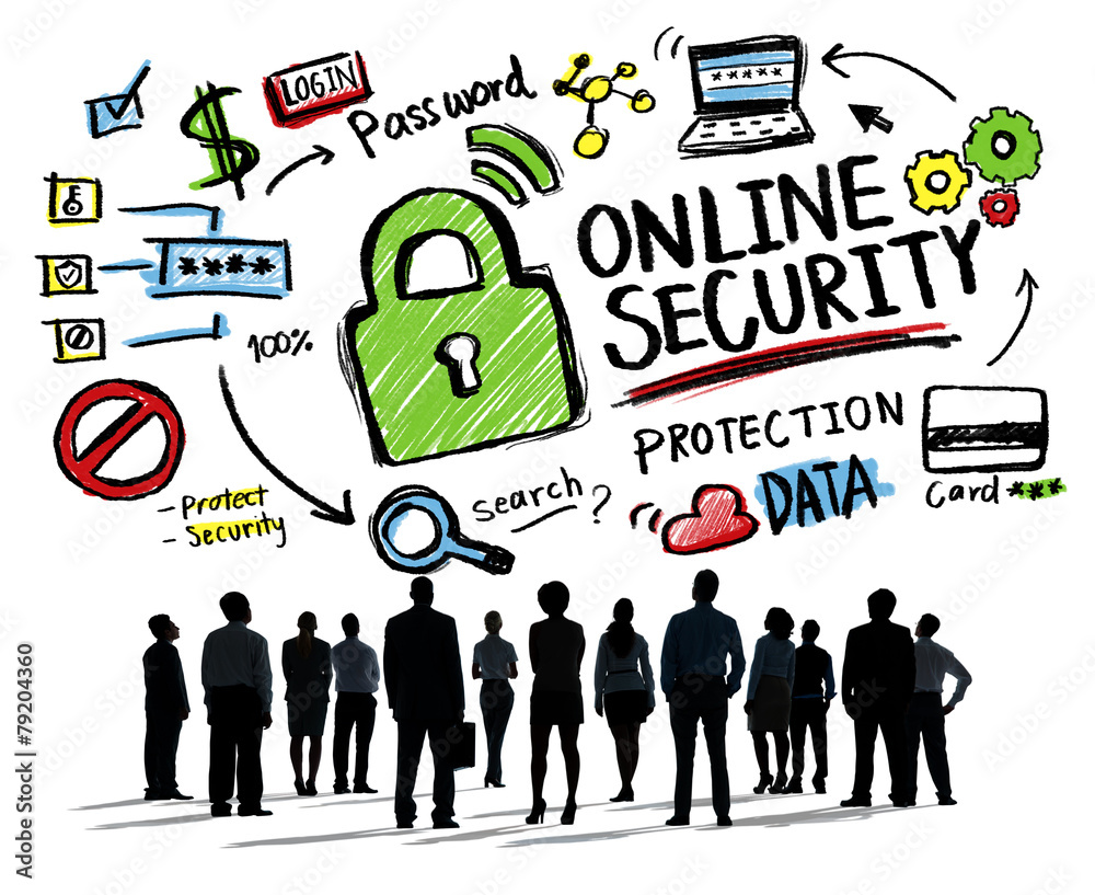Online Security Protection Internet Safety Business Concept Online Security Protection Internet Safety Business Concept