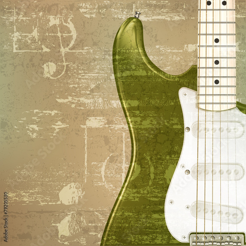 abstract grunge background with electric guitar