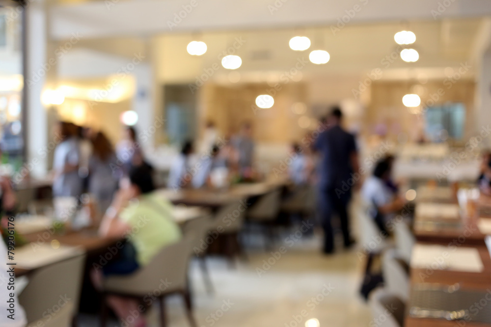 Background blur of Restaurants cafe.