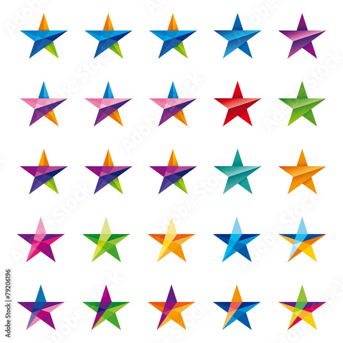 crystalline star logo set