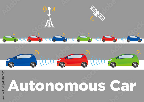 Autonomous car image illustration