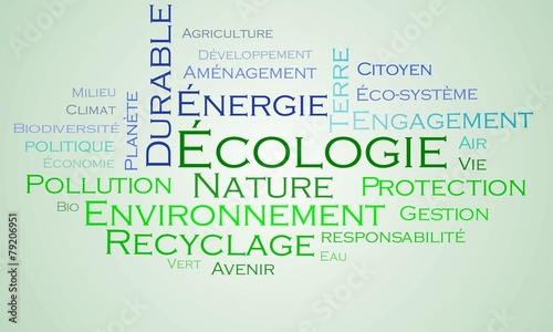 nuage de mots écologie photo