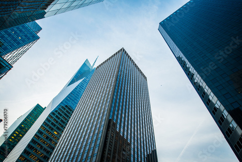 Tall skyscrapers shot with perspective