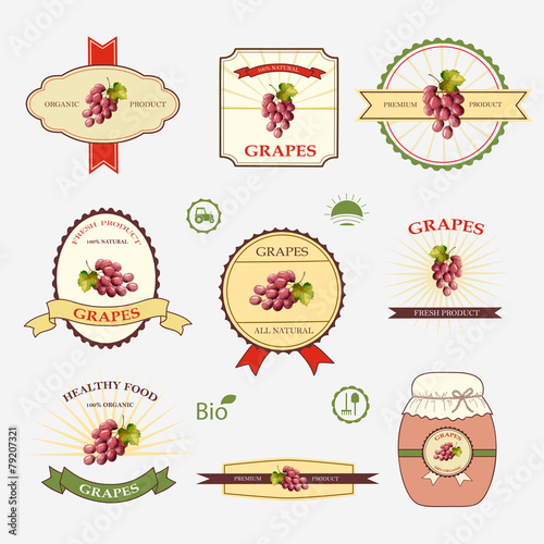 Grapes, a set of label design