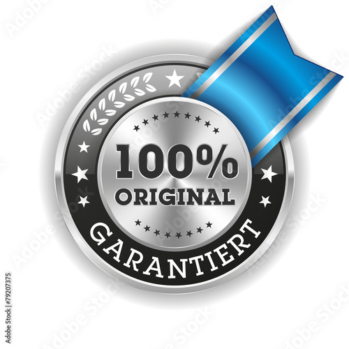 Silber 100 Prozent Original Siegel Mit Blauer Scherpe