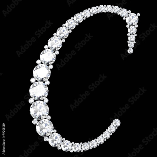 diamond letters with gemstones