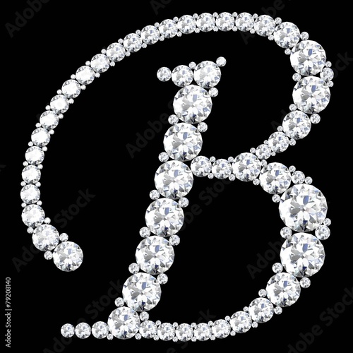 diamond letters with gemstones