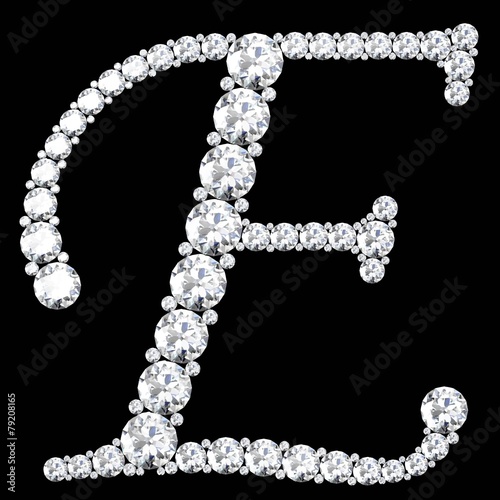 diamond letters with gemstones