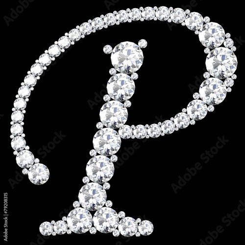 diamond letters with gemstones