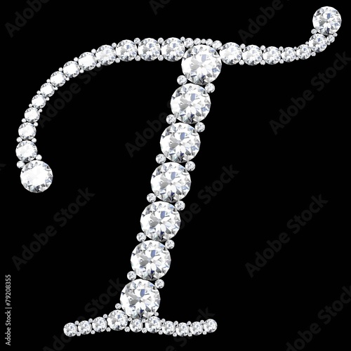 diamond letters with gemstones