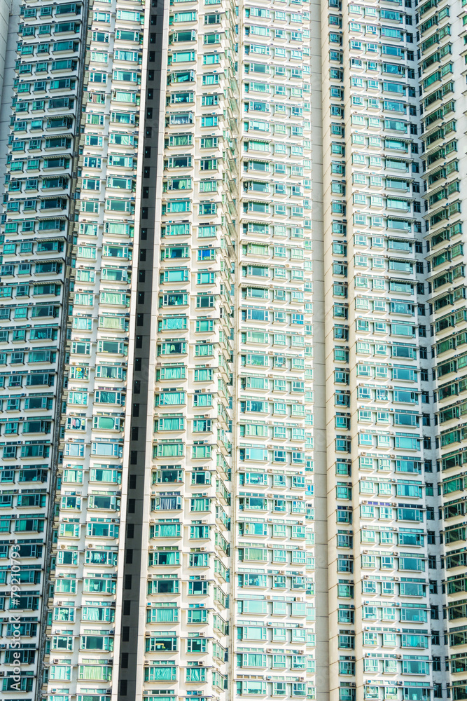 Hign density residential building in Hong Kong