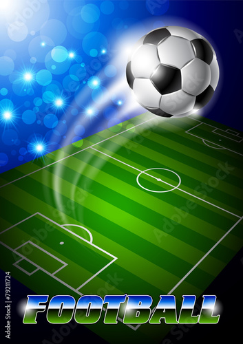 Stadium with soccer ball