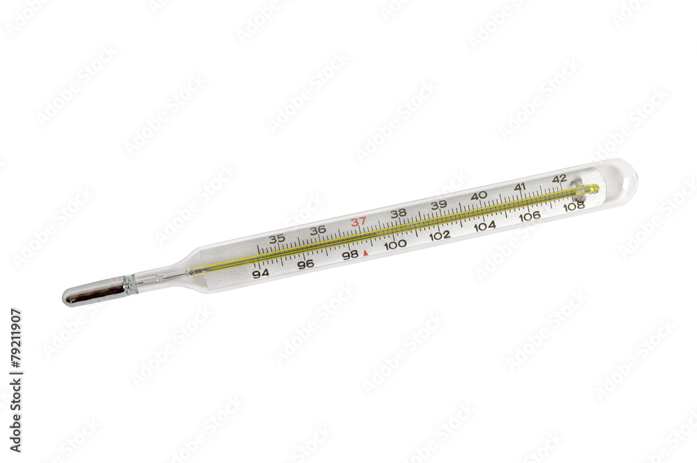 Glass medical thermometer