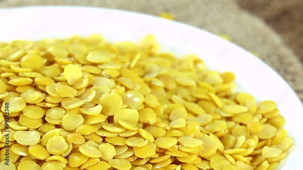Portion of Yellow Lentils (seamless loopable 4K UHD footage) Portion of Yellow Lentils (seamless loopable 4K UHD footage)