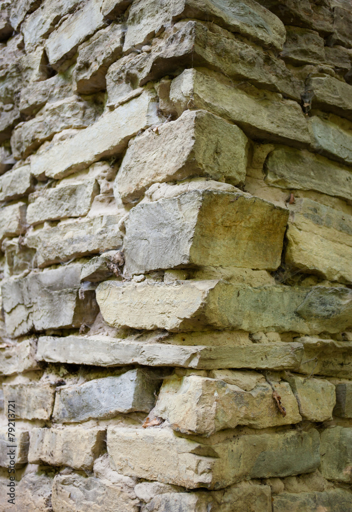 Stone masonry corner with rich and various texture Stone masonry corner with rich and various texture