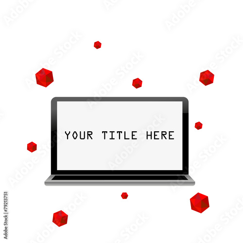 virus attack on laptop vector