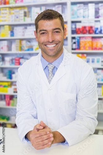 Handsome pharmacist smiling at camera © WavebreakMediaMicro