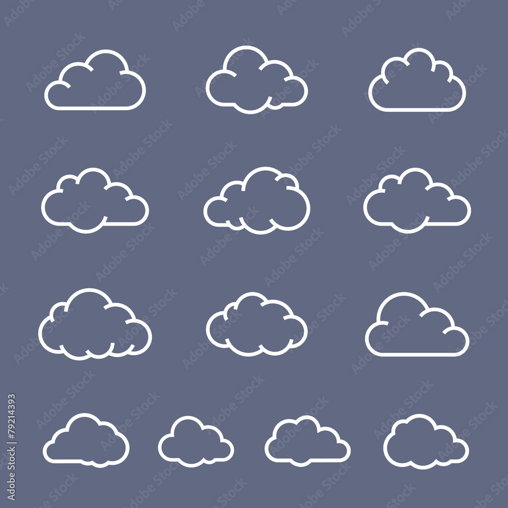 Cloud shapes collection Cloud shapes collection