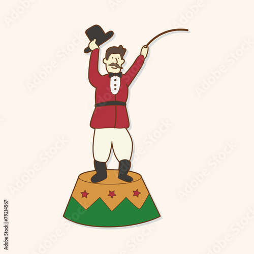 circus tamer theme elements vector,eps