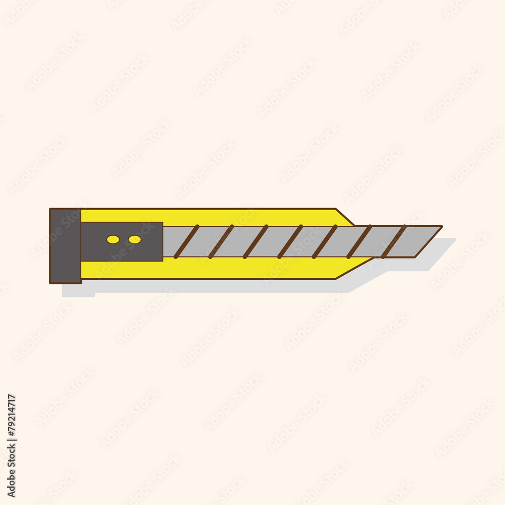stationary utility knife theme elements vector,eps