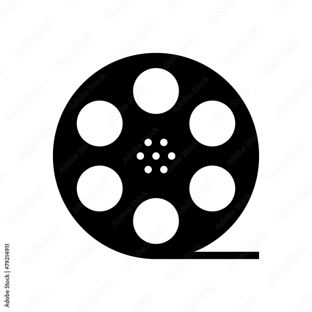 black film reel silhouette