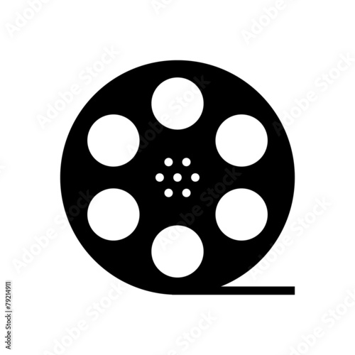 black film reel silhouette