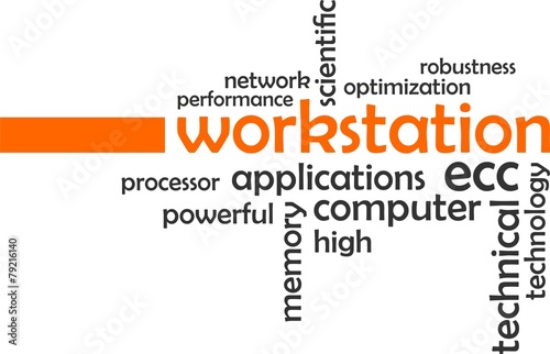 word cloud - workstation