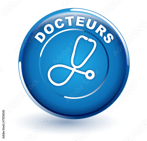 docteurs sur bouton bleu