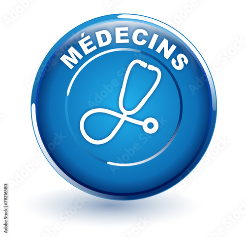 médecins sur bouton bleu