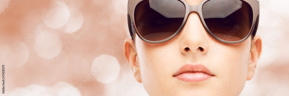 Young fashion model with sunglasses Young fashion model with sunglasses
