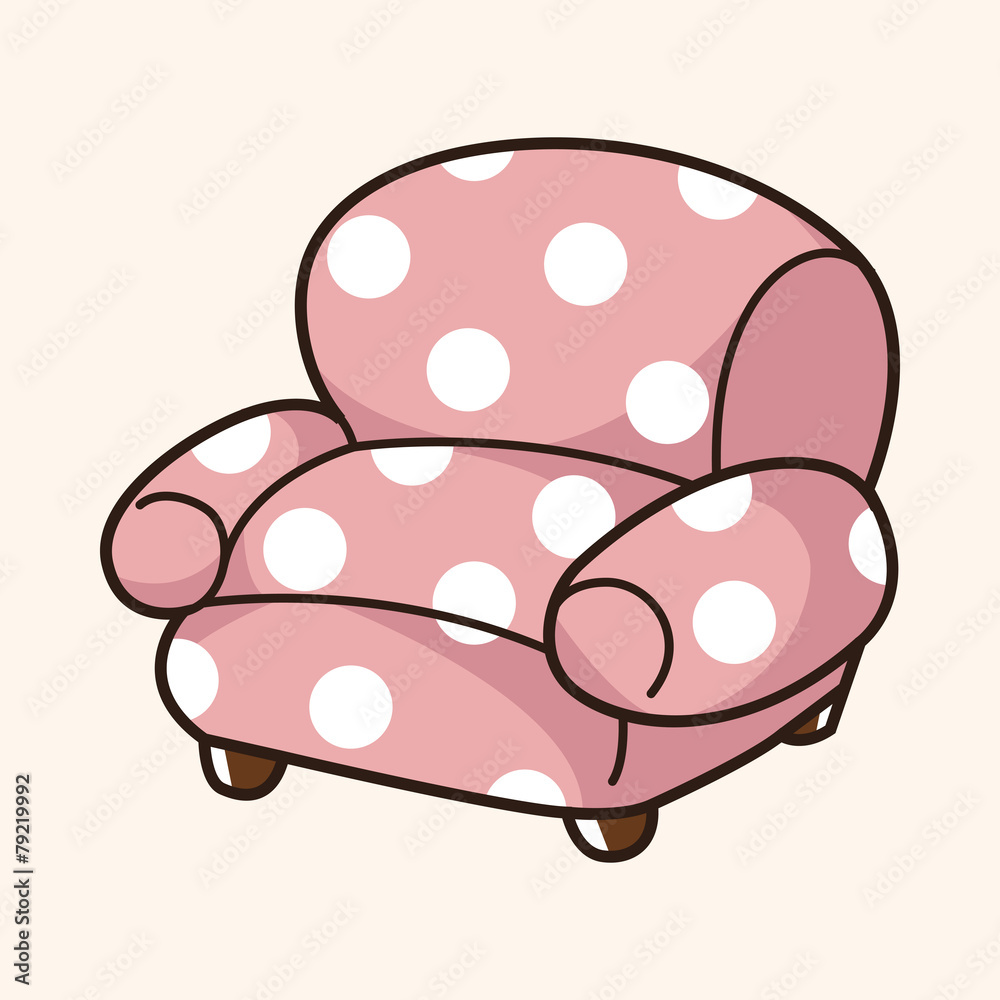 Fototapeta premium furniture theme chair sofa elements vector,eps