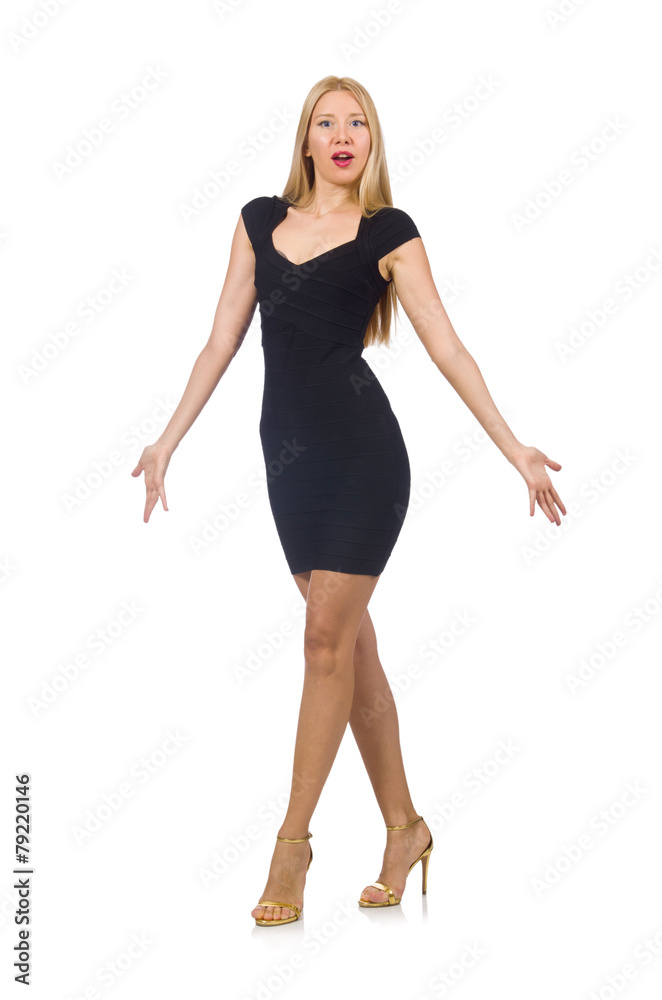 Fototapeta premium Woman in fashion concept isolated on white