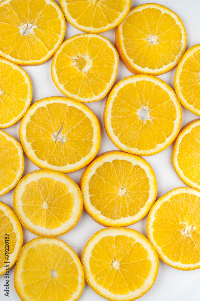background of  yellow lemon slices