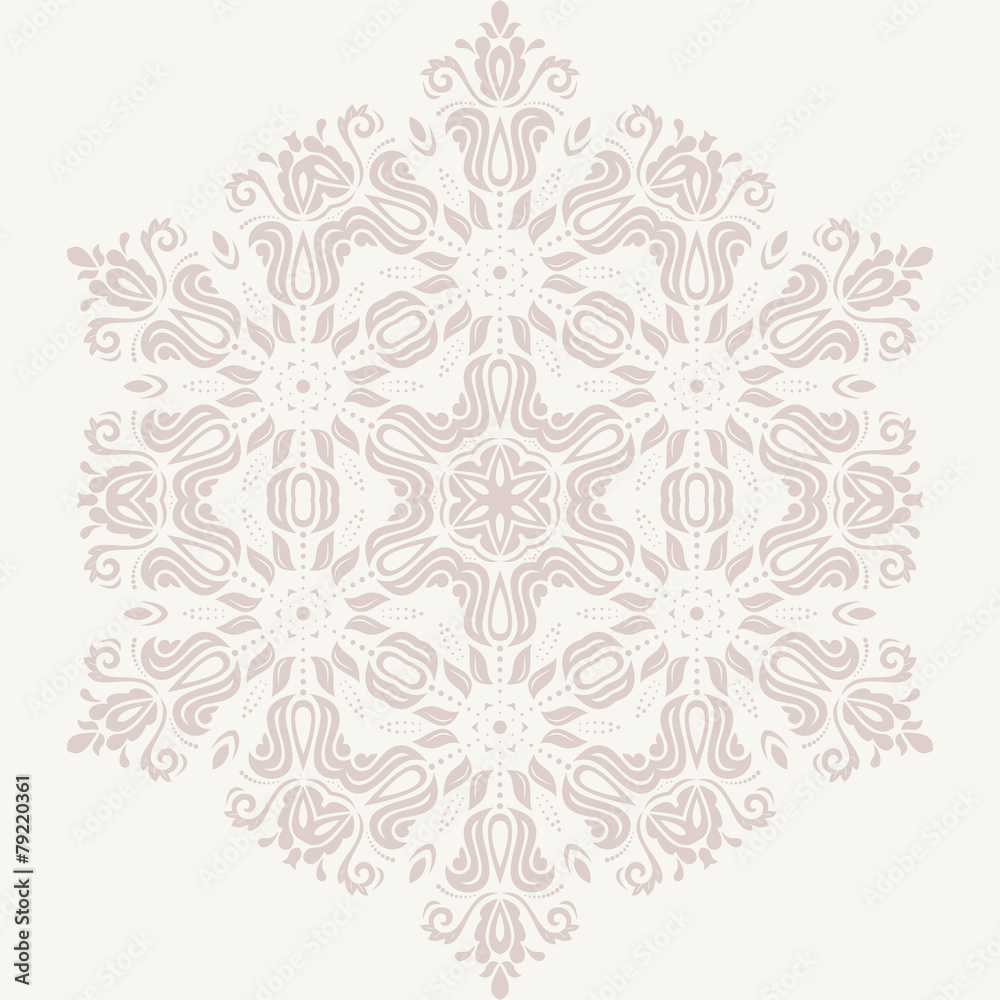 Damask Pattern. Orient Pink Ornament Damask Pattern. Orient Pink Ornament