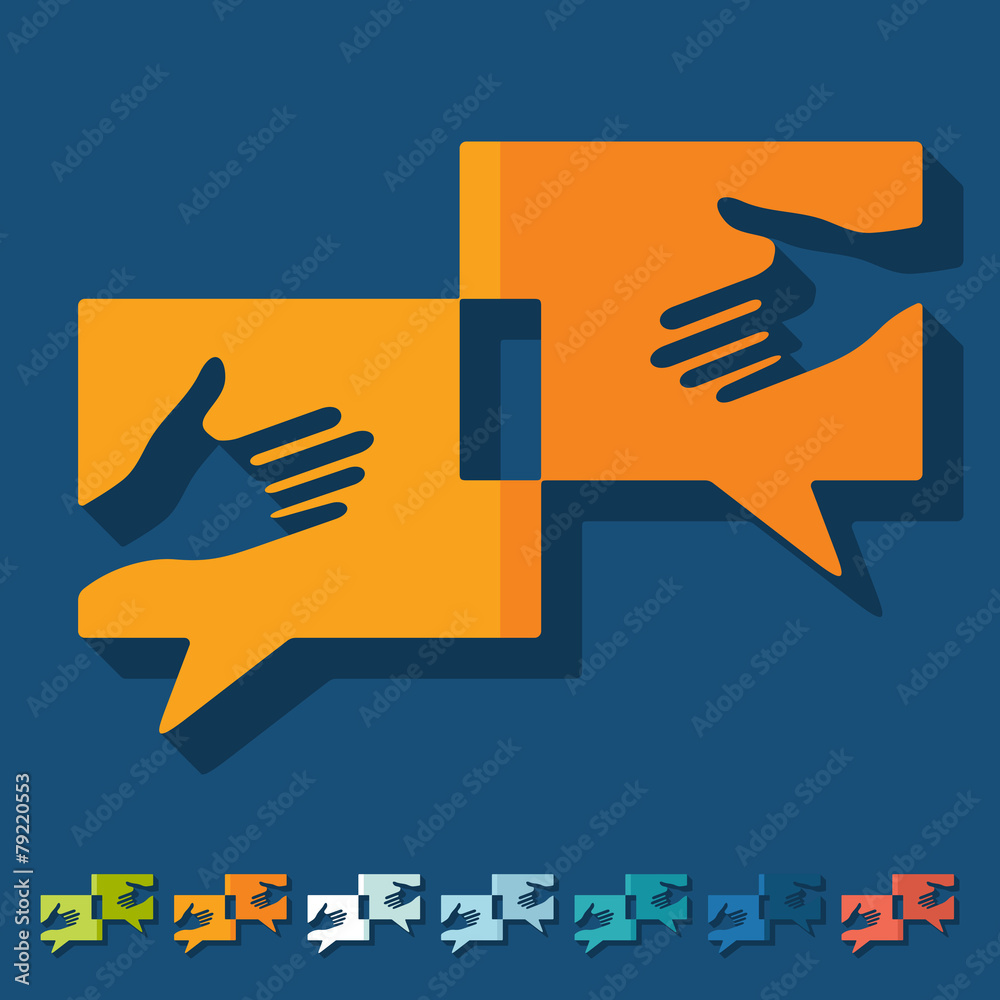 Flat design. greeting